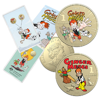 2021 $1 Centenary of Ginger Meggs Coloured AlBr 2 Coin Set