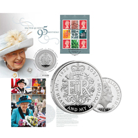 2021 The 95th Birthday of Her Majesty The Queen £5 Silver Coin Cover