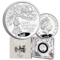 2021 £1 Alice's Adventures in Wonderland 1/2oz Silver Proof Coin