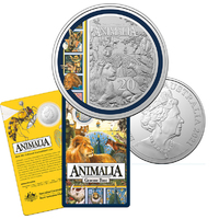2021 20c Animalia 35th Anniversary Coloured UNC Coin