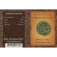 2008 $1 Coat of Arms 'S' Sydney Show