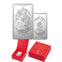 2022 $1 Year of the Tiger Silver 1/2oz Silver Frosted Ingot