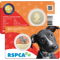 2021 $1 150th Anniversary of the RSPCA Aust. UNC Dog Coloured Coin