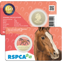 2021 $1 150th Anniversary of the RSPCA Aust. UNC Horse Coloured Coin