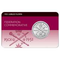 1951 Jubilee Florin About aUNC Carded