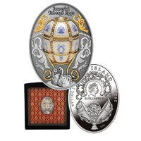 2021 $1 Twelve Panel Egg .999 Silver Faberge Egg Coin