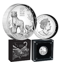 2022 Year of the Tiger 1oz Silver Proof High Relief Coin