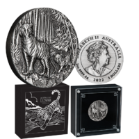 2022 $2 Year of the Tiger 2oz Silver Antiqued Coin