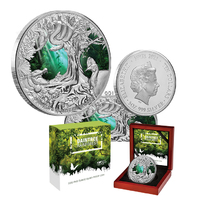 2022 $10 Daintree Rainforest 5oz Silver Coloured Proof WMF Issue