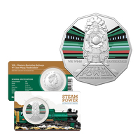 2022 50c Steam Power WA Railways W 945 Banksiadale UNC Coin