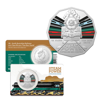 2022 50c Steam Power SA Railways No.504 Tom Barr Smith UNC Coin