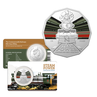2022 50c Steam Power Commonwealth Railways NM25 UNC Coin