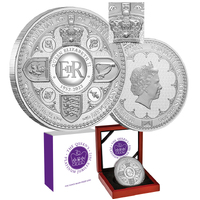 2022 $10 Queen Elizabeth II Platinum Jubilee Anniversary 5oz Silver Proof