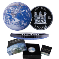 2022 $1 Earth Blue Marble Domed 1oz Silver Proof Coin