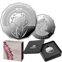 2022 50c Platinum Jubilee of HM Queen Elizabeth II Silver Proof Coin