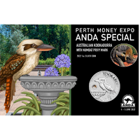 2022 $1 Kookaburra ANDA Perth Money Expo Coloured Numbat Privy