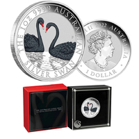 2022 $1 Australian Swan 1oz Silver Coloured Coin