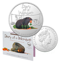 2022 20c Diary of a Wombat UNC Silver Coin Book