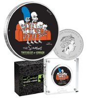 2022 $1 Simpsons Treehouse of Horror 1oz Coloured Silver Coin