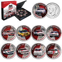 Peter Brock Bathurst Victories Silver Plated Penny 9 Coin Collection
