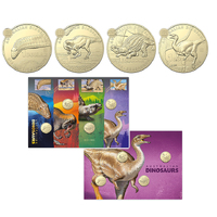 2022 Australian Dinosaurs Four Coin Privy Mark Limited PNC