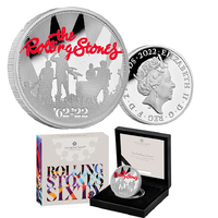 2022 £2 Rolling Stones 1oz Silver Proof Coin