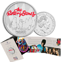 2022 £5 The Rolling Stones Coloured BUNC Coin