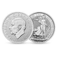 2023 £2 Britannia 1oz Silver Bullion Coin (King Charles Obverse)