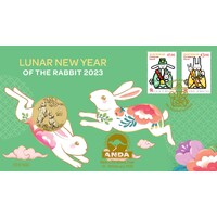 2023 Year of the Rabbit PNC ANDA Melbourne Money Expo Overprint