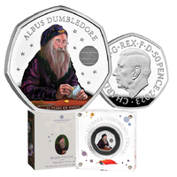 2023 50p Albus Dumbledore Coloured Silver Proof