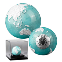 2023 $5 Blue Earth Marble 'Frozen' Silver BUNC Coin