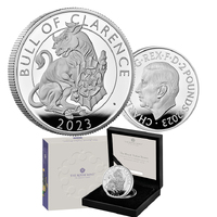 2023 £2 Royal Tudor Beasts the Bull of Clarence 1oz Silver Proof