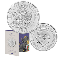 2023 £5 Royal Tudor Beasts the Bull of Clarence BUNC Coin