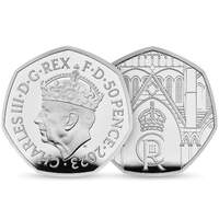 2023 50p Coronation of King Charles III Silver Proof Coin
