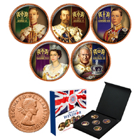 House of Windsor Enamel Penny 5 Coin Collection