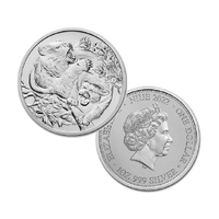 2022 $1 Apex Predators Cougar and Bear 1oz Silver BUNC Coin