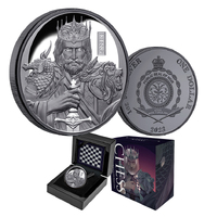 2023 $1 Chess King 1oz Black Silver Proof