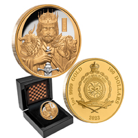 2023 $100 Chess King 1oz Gold Proof Coin