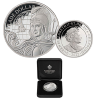 2022 £1 Modern British Trade Dollar 1oz Silver Proof Coin