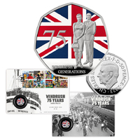 2023 50p Windrush Silver Proof PNC
