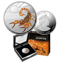 2023 $5 Australia's Most Dangerous - Desert Scorpion 1oz Coloured Silver Proof Coin