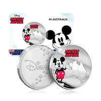 Mickey Mouse in Australia Silver Plated Medallion
