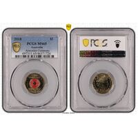 2018 $2 Armistice Centenary MS65 1726