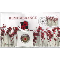 2012 $2 Poppy Coin with Bonus Auspost 2022 Medallion cover