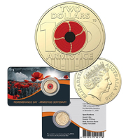 2018 Remembrance Day Armistice Centenary Coloured Coin Pack