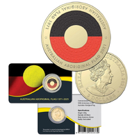 2021 $2 Australian Aboriginal Flag Coloured Coin Pack