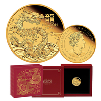 2024 $15 Year of the Dragon 1/10th oz Gold Proof