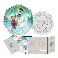2023 50p The Snowman Coloured BUNC Coin