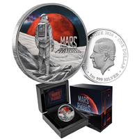 2024 $1 Mars from Phobos Silver Coloured Proof Coin