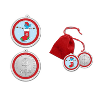 2023 $2 Smurfs Christmas Ornament 1oz Silver Coin